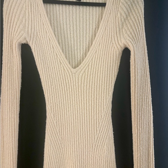 NBD x Marianna Hewitt Saskia Boucle Midi Dress with Slit in Ivory - Picture 5 of 8